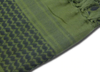 Платок шарф арафатка, шемаг, куфия 110см - Black/Green - изображение 5