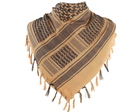 Платок шарф арафатка, шемаг, куфия 110см - Black/Khaki - изображение 2