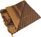 Платок шарф арафатка, шемаг, куфия 110см - Black/Khaki - изображение 6