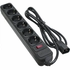 Сетевой фильтр питания Patron 2 m3*1mm2 (SP-1065U) 6 розеток BLACK (EXT-PN-SP-1065U) (155094)