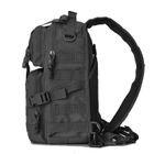 Сумка-рюкзак тактична військова A92 800D, чорна - зображення 3
