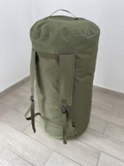 Сумка баул-рюкзак 120 л 82*42 см влагозащитный тактический армейский военный Олива - изображение 4