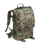 Рюкзак тактичний армійський камуфляжний піксельний коричнево-зелений 56 літрів із сумочками - зображення 5