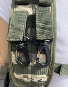 Тактичний карабін M-KET Хакі військовий тримач для рукавичок турнікету або іншого спорядження з кріпленням на систему Molle з липучкою - зображення 4