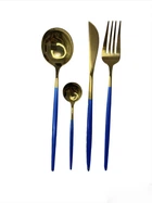 Набор столовых приборов Kitchen синий на 2 персоны
