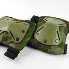 Универсальные военные наколенники тактические для армии ВСУ, защитные ударопрочные быстросъемные наколенники Haki Зеленая накладка - изображение 2