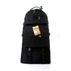 Тактический туристический крепкий рюкзак трансформер 5.15.b на 40-60 литров черный. - изображение 2