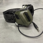 Тактичні активні навушники HD-09 для стрільби з шумозаглушенням, на голову, під шоломом, оливковий - зображення 5