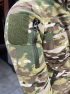 Армейская Кофта флисовая Special, теплая, размер M, Мультикам, шевроны и карманы на рукавах - изображение 4