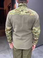 Армейська кофта флісова WOLFTRAP, тепла, розмір XL, Оливковий, вставки Мультиком на рукава, плечі, кишені - зображення 3