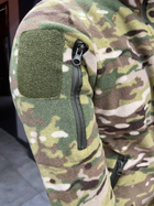 Армейская Кофта флисовая Special, теплая, размер XXL, Мультикам, шевроны и карманы на рукавах - изображение 4