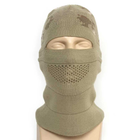 Теплая тактическая зимняя армейская трикотажная шапка балаклава для армии зсу Бежевый камуфляж - изображение 1