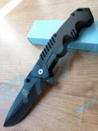 Нож тактический, складной нож карманный для рыблки, охоты, Bounce RZ-9316, черный - изображение 5