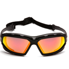 Очки тактические стрелковые с уплотнителем Pyramex Highlander Plus Safety Goggles Red - изображение 2