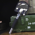 Тактична складна саперна лопата X-BALOG з вбудованим компасом та ножем (чорна) - зображення 6