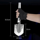 Тактическая складная саперная лопата X-BALOG со встроенным компасом и ножом (черная) - изображение 10