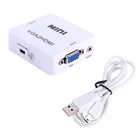 VGA - HDMI TV конвертер відео, аудіо, 1080P, білий