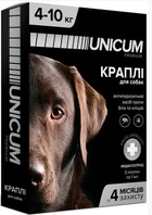Капли от блох и клещей на холку для собак Unicum premium 4-10 кг (имидаклоприд), 3 пипетки