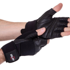 Перчатки многоцелевые тактичиские кожаные Zelart SB-161064 размер XXL черный - изображение 9