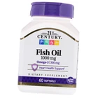 Риб'ячий жир Омега 3 для серця 21st Century Fish Oil 1000 60гелкапс (67440003)