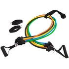 Еспандер багатофункціональний для фітнесу 5 джгутів Resistance Band FI-6333 Матеріал: гума, неопрен, поліестер. Довжина: 120 см. Жорсткість: варіативна.
