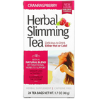 Травяной чай для похудения 21st Century "Herbal Slimming Tea" с сенной без кофеина, вкус клюквы и малины (24 пакетика / 48 г) - изображение 1