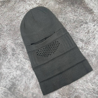 Балаклава-шапка тактическая вязанная Турция ВСУ (ЗСУ) 8680 черная (OPT-460) - изображение 3