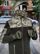 Кофта флисовая мужская военная тактическая с липучками под шевроны ВСУ (ЗСУ) Пиксель 8025 48 размер хаки (OPT-1390) - изображение 7