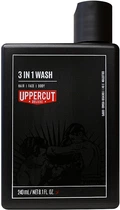 Зміцнюючий шампунь з біотином та кофеїном - Uppercut 3 in 1 Wash 240ml (1107505-80615)