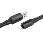 Кабель зарядки HOCO X84 (2.4A) (1M) та синхронізації для Apple Lightning to USB для iOS пристроїв iPhone Чорний