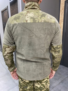 Армейская Кофта флисовая WOLFTRAP, теплая, размер 3XL, Оливковый, Камуфляжные вставки на рукава, плечи, карман - изображение 3