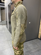 Армейская Кофта флисовая WOLFTRAP, теплая, размер XL, Оливковый, Камуфляжные вставки на рукава, плечи, карманы - изображение 4