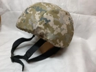 Баллистический шлем военный, с защитой ушей. Пуленепробиваемая армейская каска. Камуфляж пиксель ВСУ. - изображение 6