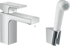Смеситель для раковины HANSGROHE Vernis Shape 100 71216000 с гигиеническим душем
