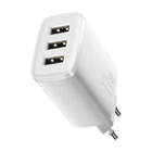 Сетевое зарядное устройство на 3 выхода Baseus Compact Charger (17W, 3 USB). White