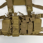 Тактический нагрудный пояс с подтяжками и подсумками Belt6 койот - изображение 3