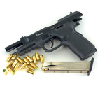 Стартовый сигнальный шумовой пистолет Kuzey F 92 Black под холостой патрон 9 мм с дополнительным магазином - изображение 4