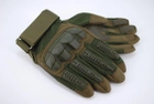 Тактичні рукавички з пальцями на флісі 9080_XXXL_Olive - зображення 6