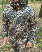 Тактична куртка софт шел піксель військова ЗСУ р 50 - зображення 4