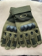 Универсальные тактические перчатки размер M полнопалые с защитой на косточки (Олива) - изображение 9
