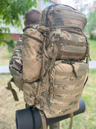 Рюкзак тактический штурмовой 110 л. военный с подсумками с ситемой Molle (Койот) - изображение 7