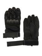 Универсальные тактические перчатки размер M полнопалые с защитой на косточки (Черные) - изображение 3