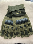 Универсальные тактические перчатки размер XL полнопалые с защитой на косточки (Олива) - изображение 9