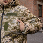 Зимняя военная куртка с капюшоном пиксель плащевка 48 размер - изображение 8