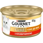 Корм Gourmet Gold в соусе де-люкс с говядиной 85 г