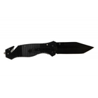 Нож складной "ELMAX" 207*37*16 мм, черное нержавеющее лезвие алюминиевая рукоятка стропорез стеклобой MASTER TOOL 79-0124 - изображение 5