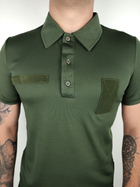 Тактическая футболка Поло Coolmax ТТХ олива M - изображение 6