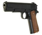 G13 Страйкбольный пистолет Galaxy Colt M1911 Classic металл пластик с пульками черный - изображение 1