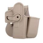 Кобура Roto Paddle рівня 2 з підсумком Mag Pouch для Glock 17/19/22/23/31/32/36. ІМІ Defense. IMI-Z1023-DT. Desert Tan - зображення 1