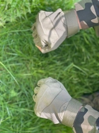 Военный тактические рукавички без пальцев олива L - изображение 3